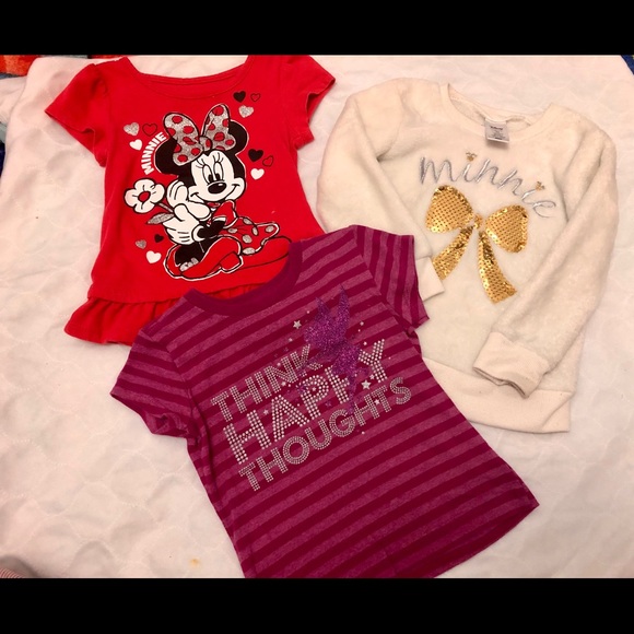 Disney Other - Disney Minnie Tinkerbell size 3T tops